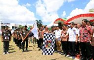 Pantau Kegiatan Lomba HUT PKB ke-57, Ketua PK/B Sinode GMIM Vicky Lumentut Lepas Pawai Panji Yosua