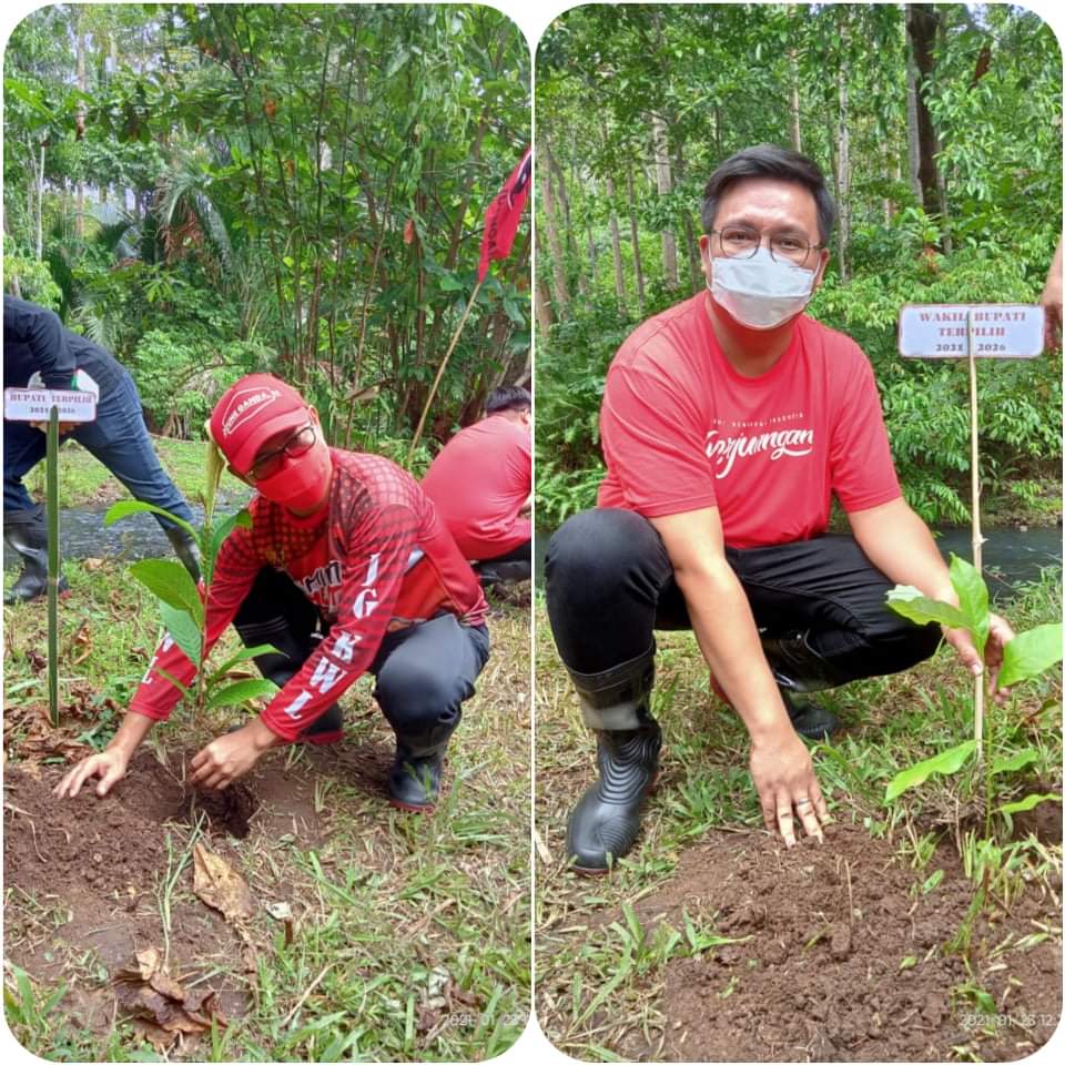 Memperingati HUT Ketum Megawati Soekarnoputri, JG-KWL Tanam Seribu Pohon di Desa Lilang