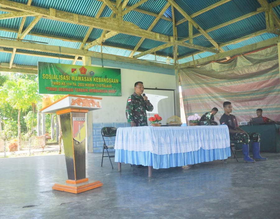 Kegiatan Non Fisik TMMD ke-114 Talaud, Pembekalan Wawasan Kebangsaan untuk Para Siswa