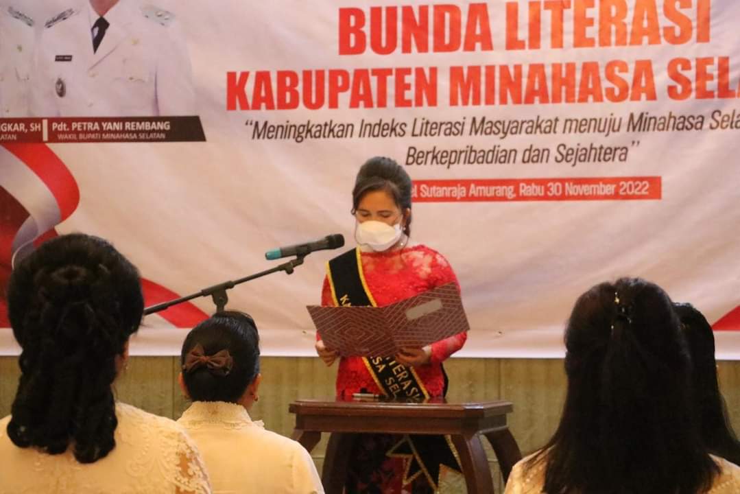 ERS Kukuhkan 17 Bunda Literasi Kecamatan di Minsel
