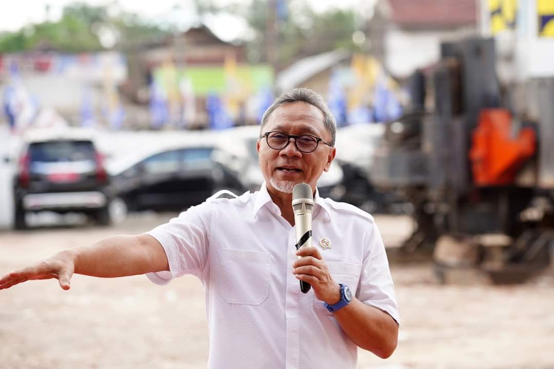 Peletakan Batu Pertama Pembangunan Kembali Pasar Natar, Mendag Zulkifli Hasan: Respons Cepat Pemerintah Perbaiki Fasilitas Umum