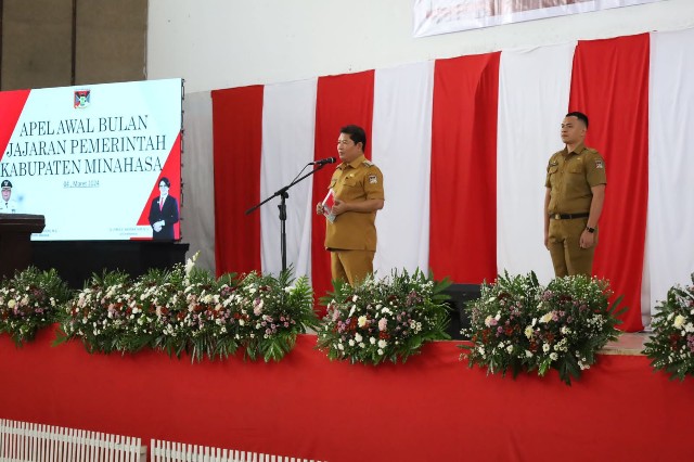 Pimpin Apel Kerja Awal Bulan Maret, Bupati Kumendong Sampaikan Beberapa Petunjuk Penting