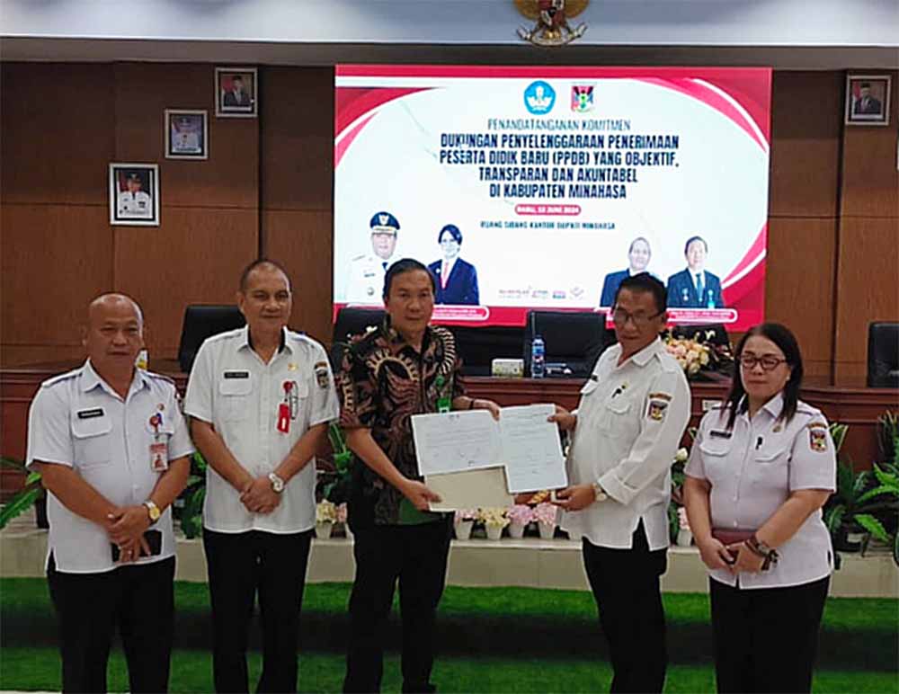 Pemkab Minahasa dan LPMP Sulut Tandatangani Komitmen Dukungan Penyelenggaraan PPDB