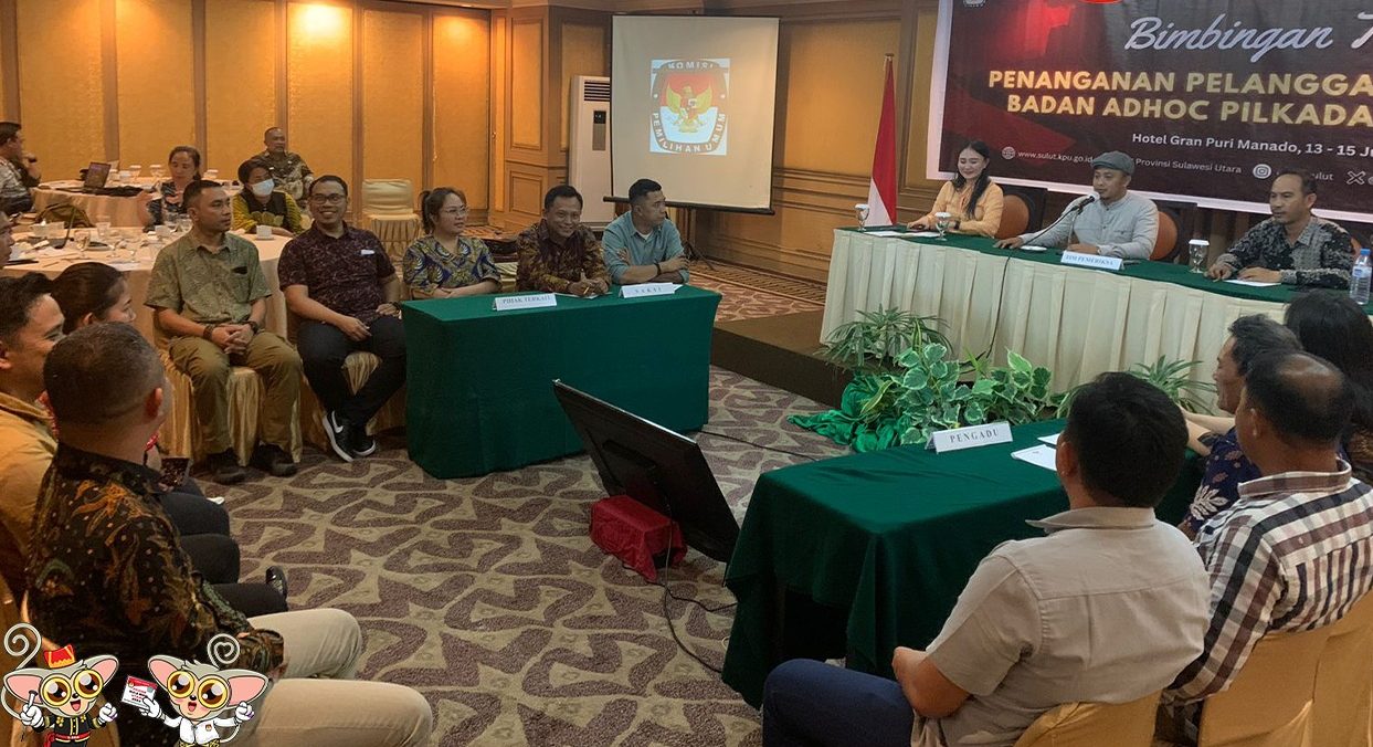 Dibuka Ketua Kenly Poluan, KPU Minut Ikuti Bimtek Pelanggaran Kode Etik Badan Adhoc