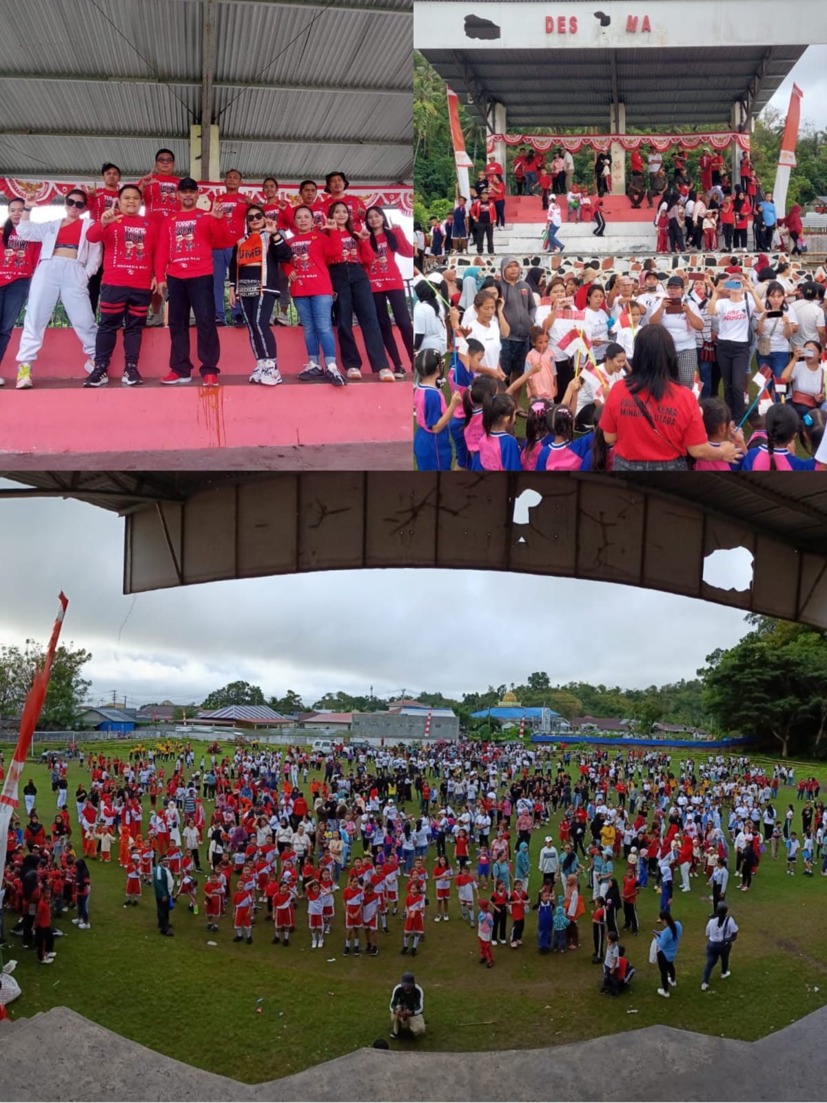 Disponsori PT. Minahasa Cahaya Lestari, Ribuan Warga Kecamatan Kema Jalan Sehat Bersama Sambut HUT RI ke 79