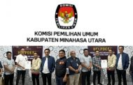 KPU Minut Resmi Tetapkan Dua Paslon Pilkada Minut