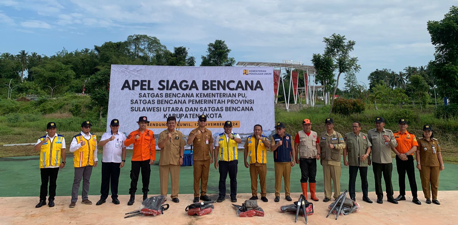 Hadapi Musim Hujan, Pjs Reza Hadiri Apel Siaga di Bendungan Kuwil Kalawat