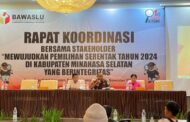 Wujudkan Pilkada 2024 Berintegritas, BAWASLU Minsel Gelar Rakor Bersama Stakeholder