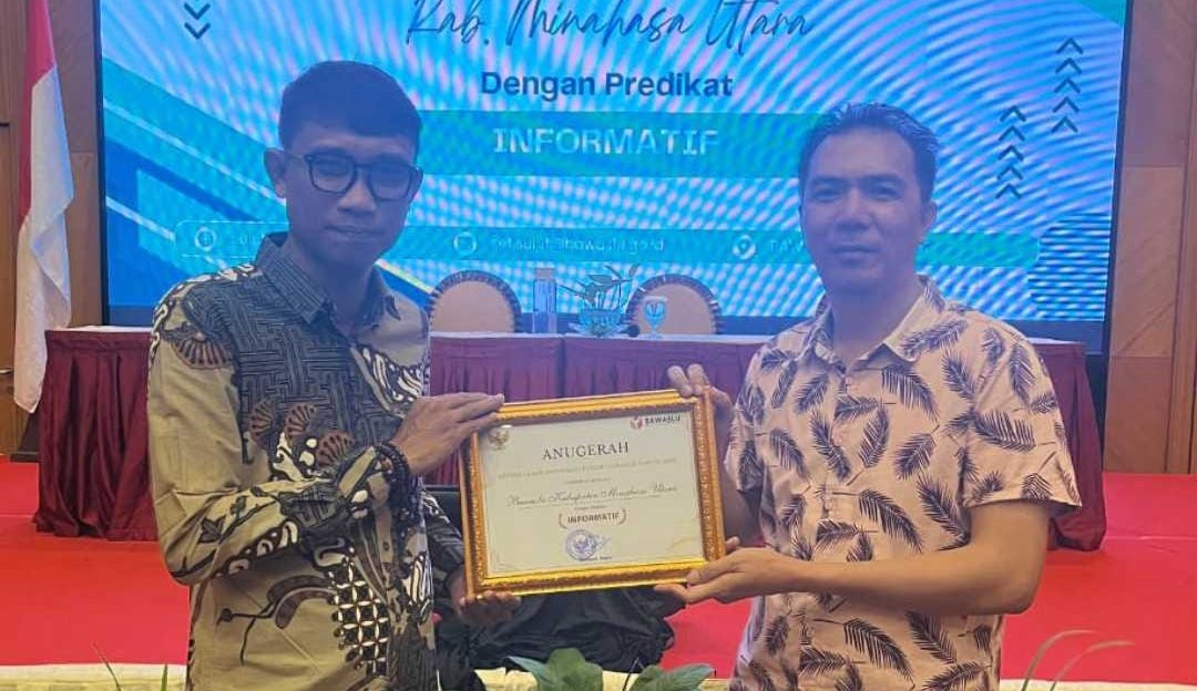 Diterima Koorsek Michael Polii, Bawaslu Minut Terima Penghargaan Anugerah Keterbukaan Informasi Publik