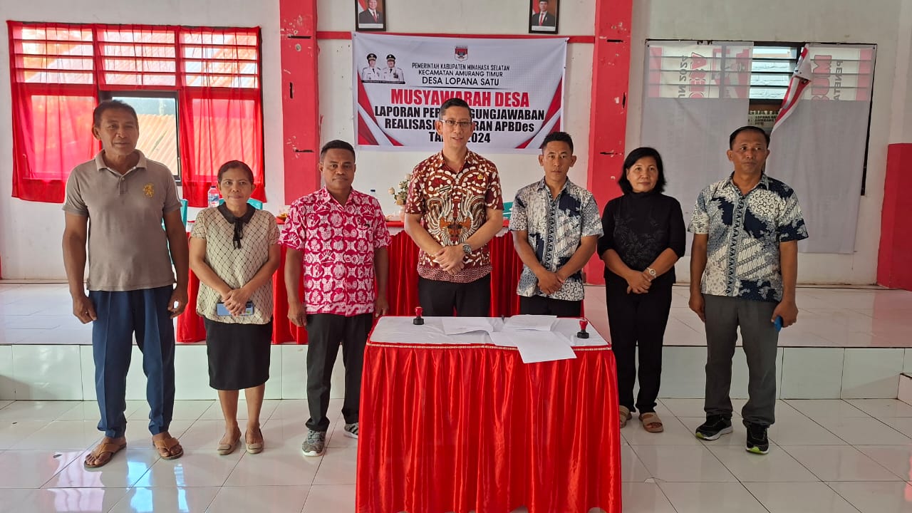Pemdes Lopana Satu Gelar Musdes LKPJ Realisasi APBDes Tahun Anggaran 2024
