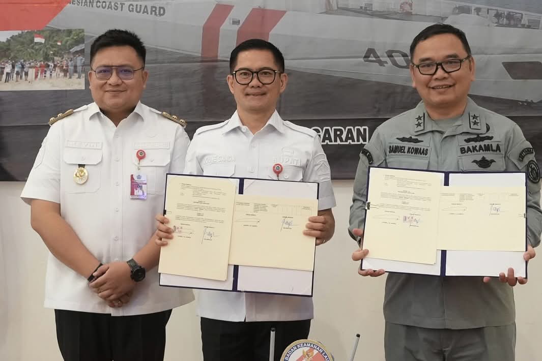 Tingkatkan Keamanan Laut Diwilayahnya, Bupati JG Tandatangani Nota Kesepakatan Bersama Bakamla RI