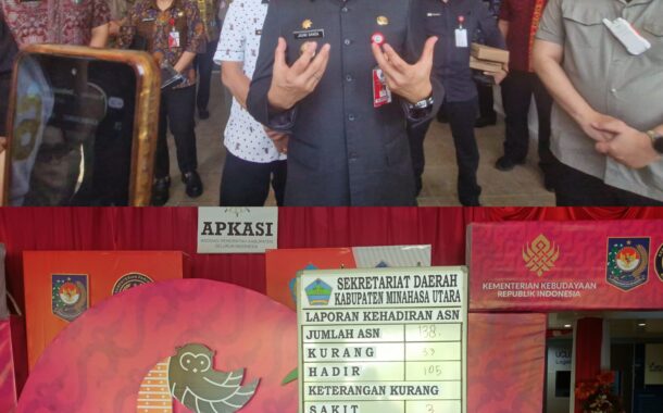 Komitmen Tingkatkan Kedisiplinan ASN,‎ JG-KWL Pasang Papan Rekapitulasi Kehadiran di Lobby Kantor Bupati ‎ ﻿