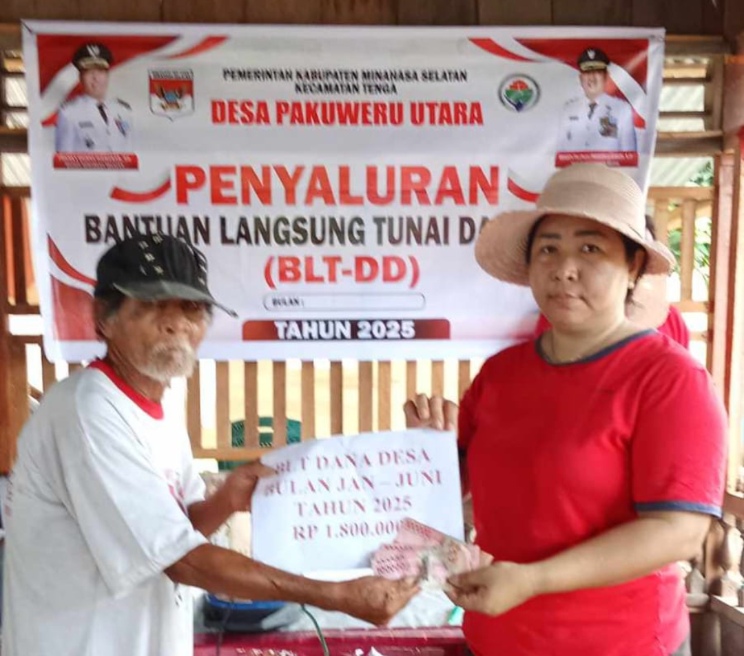 Pemdes Pakuweru Utara Salurkan BLT-DT Bulan Januari-Juni Tahun 2025