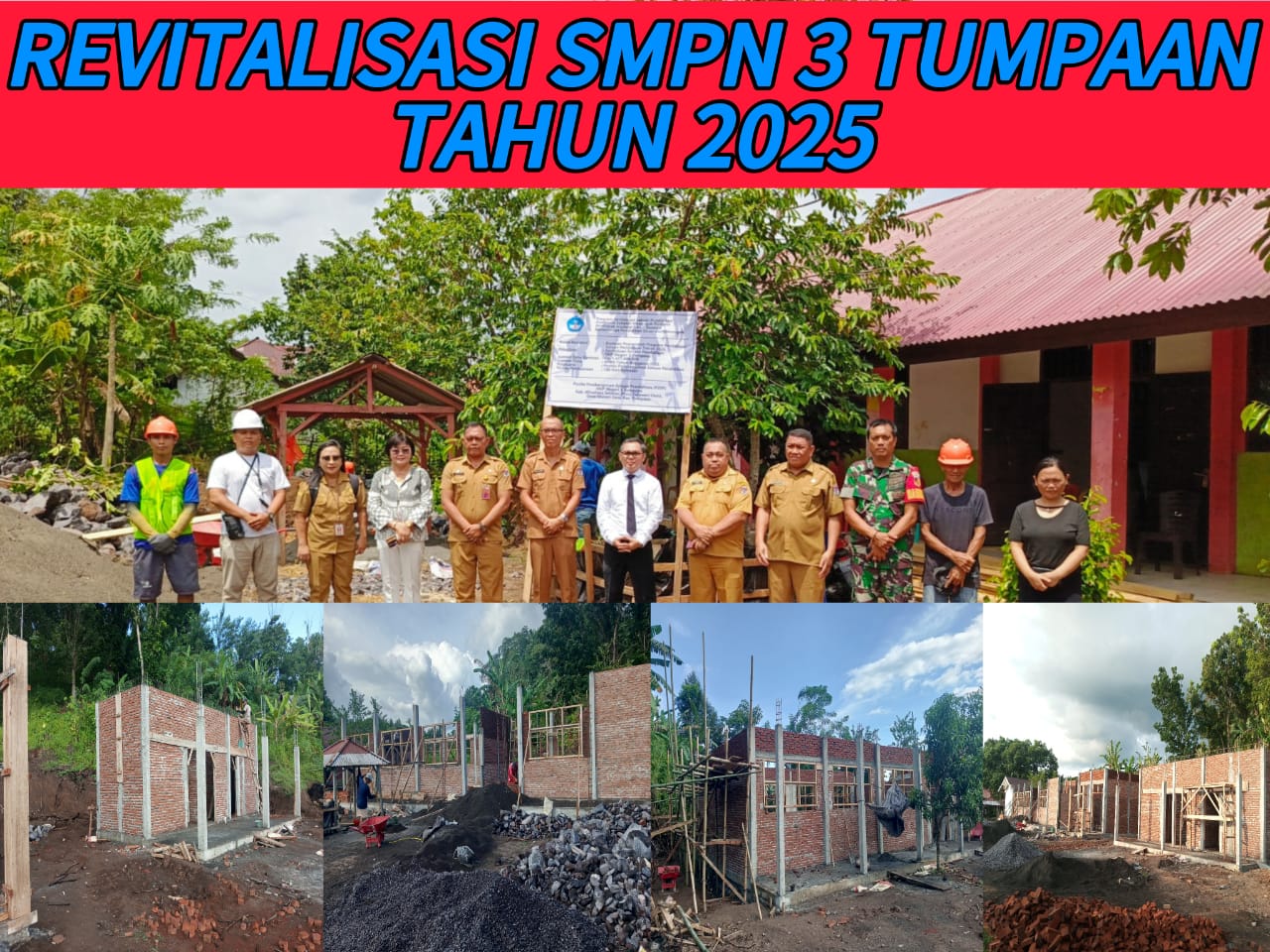 Tunjang Kegiatan Belajar Mengajar, SMPN 3 Tumpaan Terima Bantuan Revitalisasi Sekolah