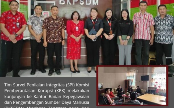 Perkuat Sistem Tata Kelola Internal, Kepala BKPSDM Mitra Sambut Kedatangan Tim SPI KPK