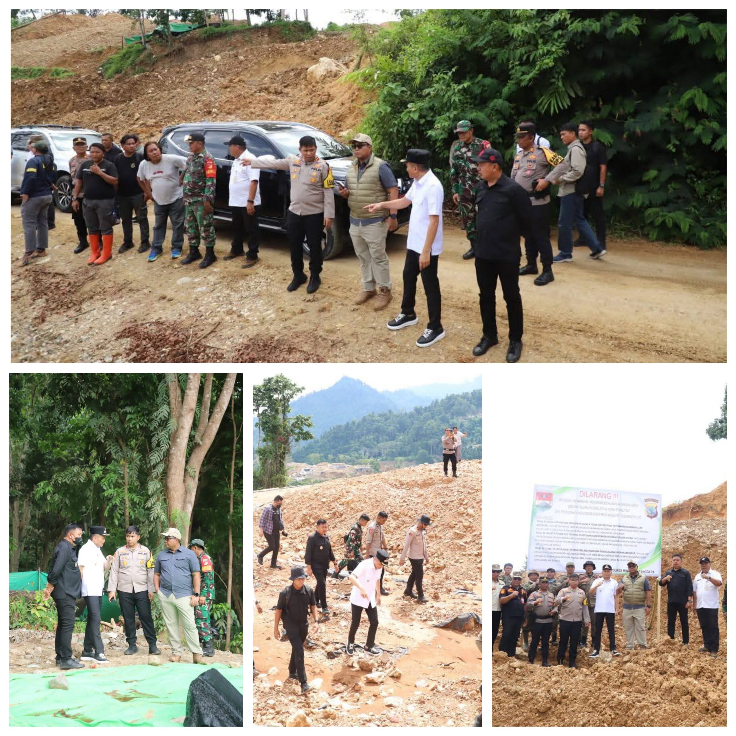 Pemkab Mitra, Polda Sulut, dan Polres Mitra Bersinergi Tertibkan PETI di Kebun Raya Megawati Soekarno Putri Ratatotok