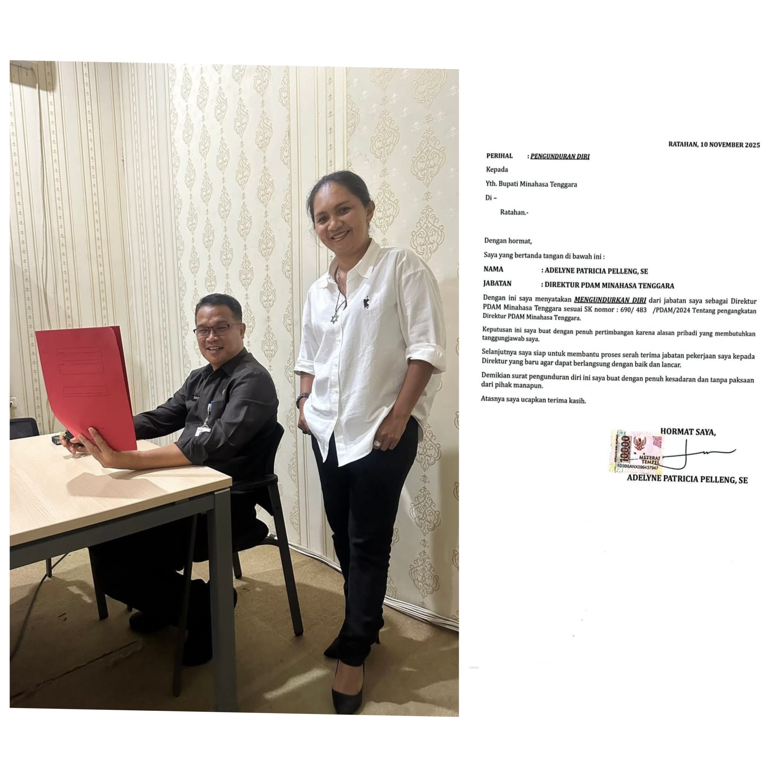 Sejarah Perempuan PDAM Sulut Berakhir : Lisa Pelleng Resmi Mundur.