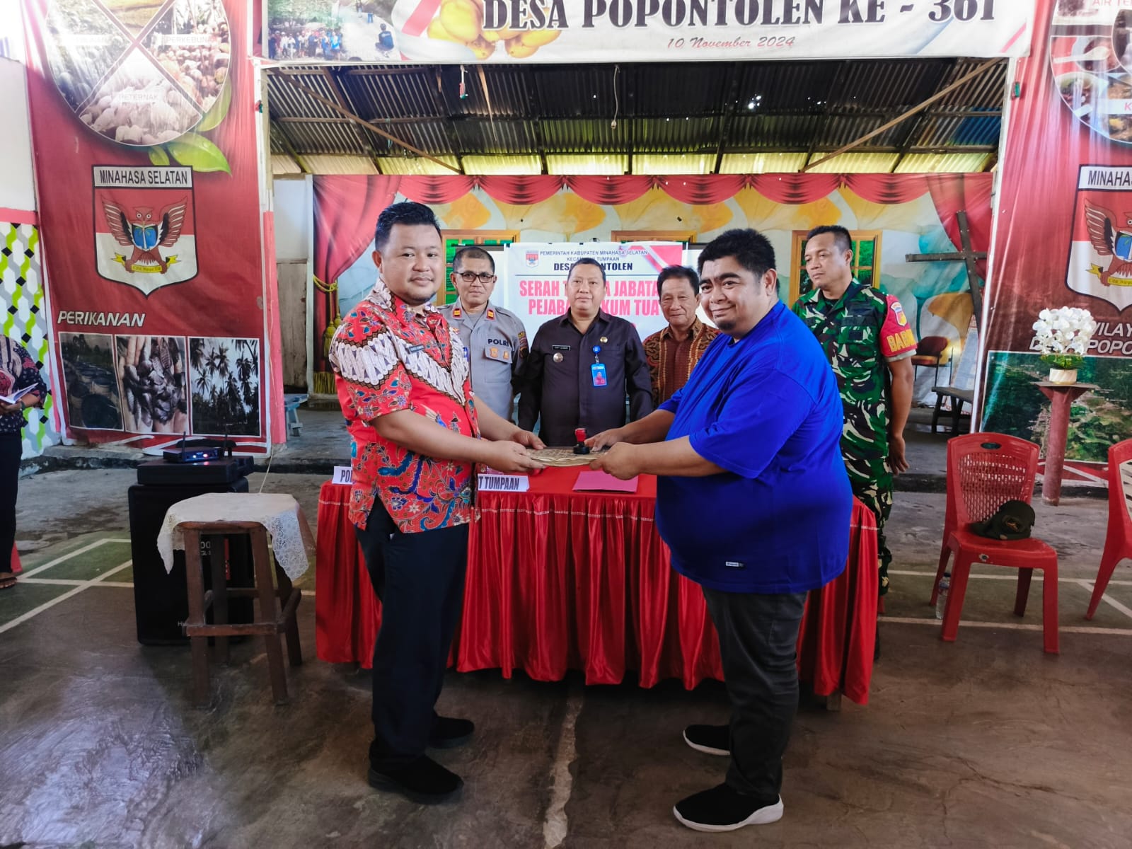 Sertijab Hukum Tua Desa Popontolen, Frando Kumayas Resmi Gantikan Ferry Pangala