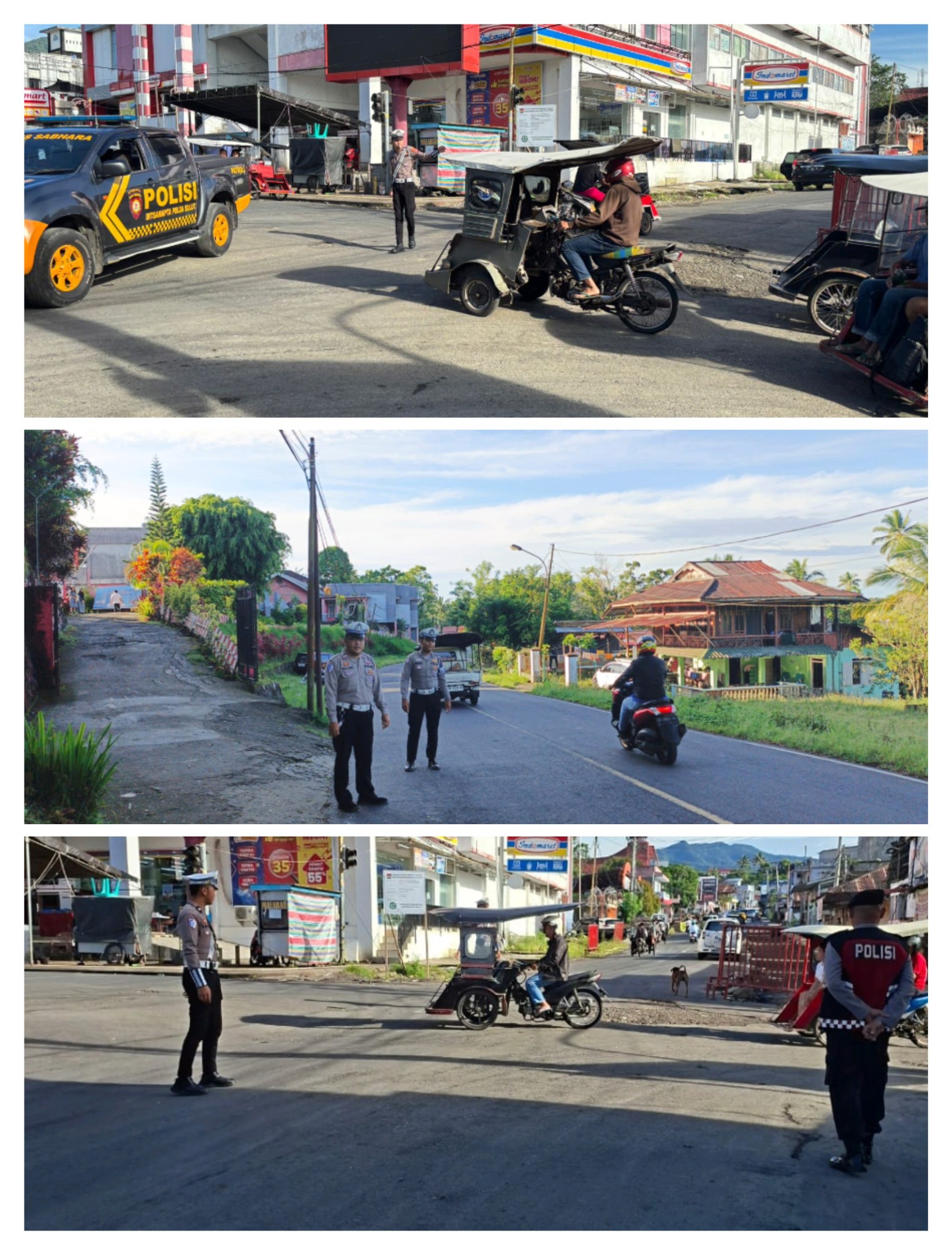 Ciptakan Situasi Aman dan Kondusif,  Satlantas Polres Mitra Atur Lalu Lintas di Jam Sibuk Pagi Hari