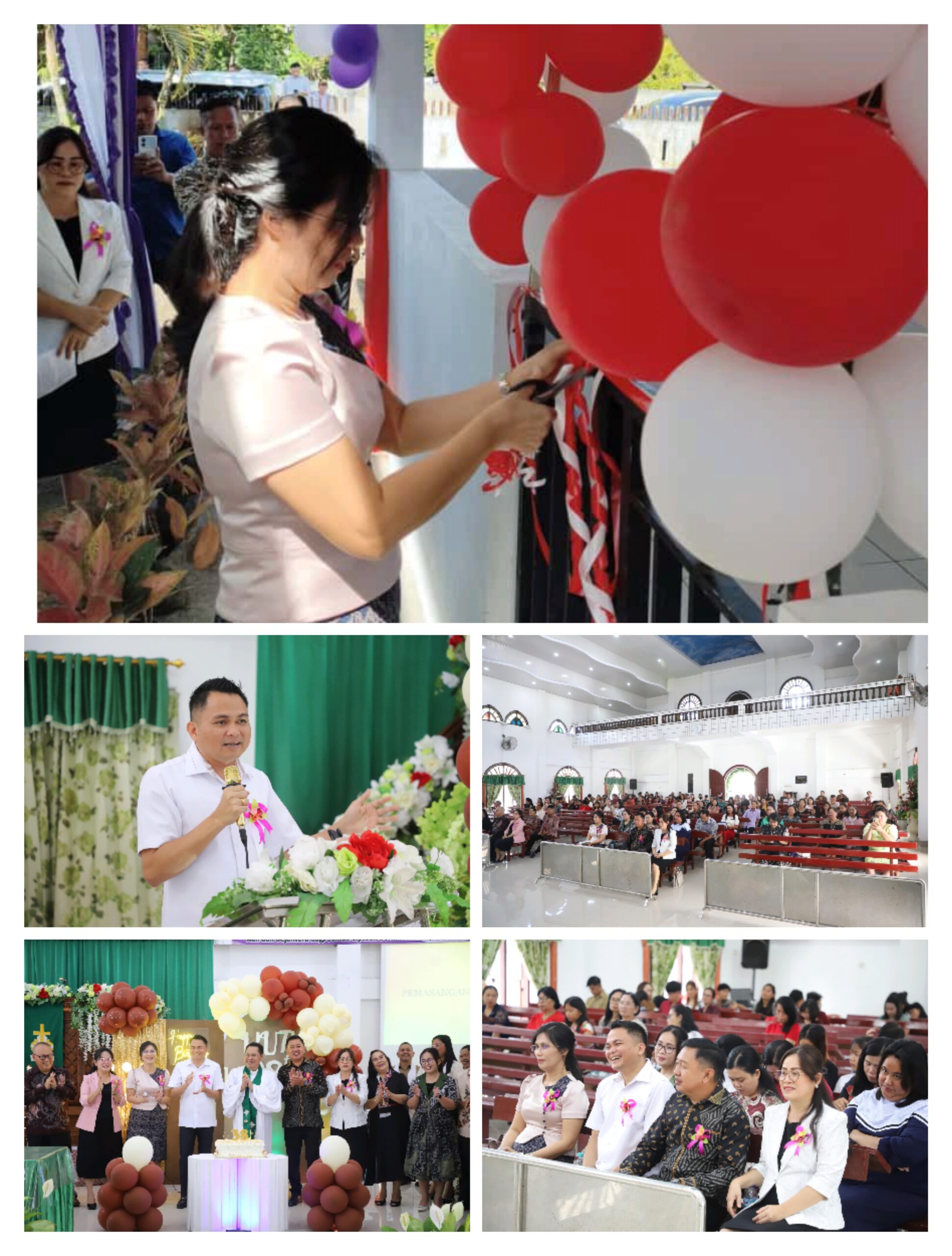 Ny Stefa Kandoli Antou Resmikan Gedung Bermain TK GMIM Betesda Tombatu Dua Tengah di HUT ke-38 Jemaat