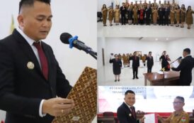 4 Pejabat Tinggi Pratama Dilantik Bupati Ronald Kandoli, Nolly Ratela Jadi PLT Kadis PMD