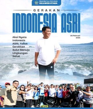 Pimpin Aksi Bersih Teluk Manado, Gubernur YSK Tegaskan Komitmen Gerakan Indonesia ASRI di Sulut